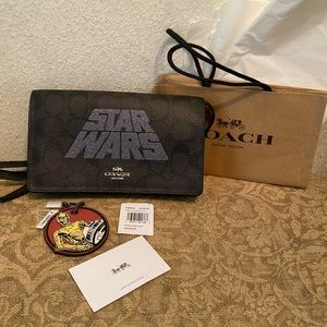 Coach Star Wars Collaboration Signature Canvas Crossbody Bag And Hangtag NWT